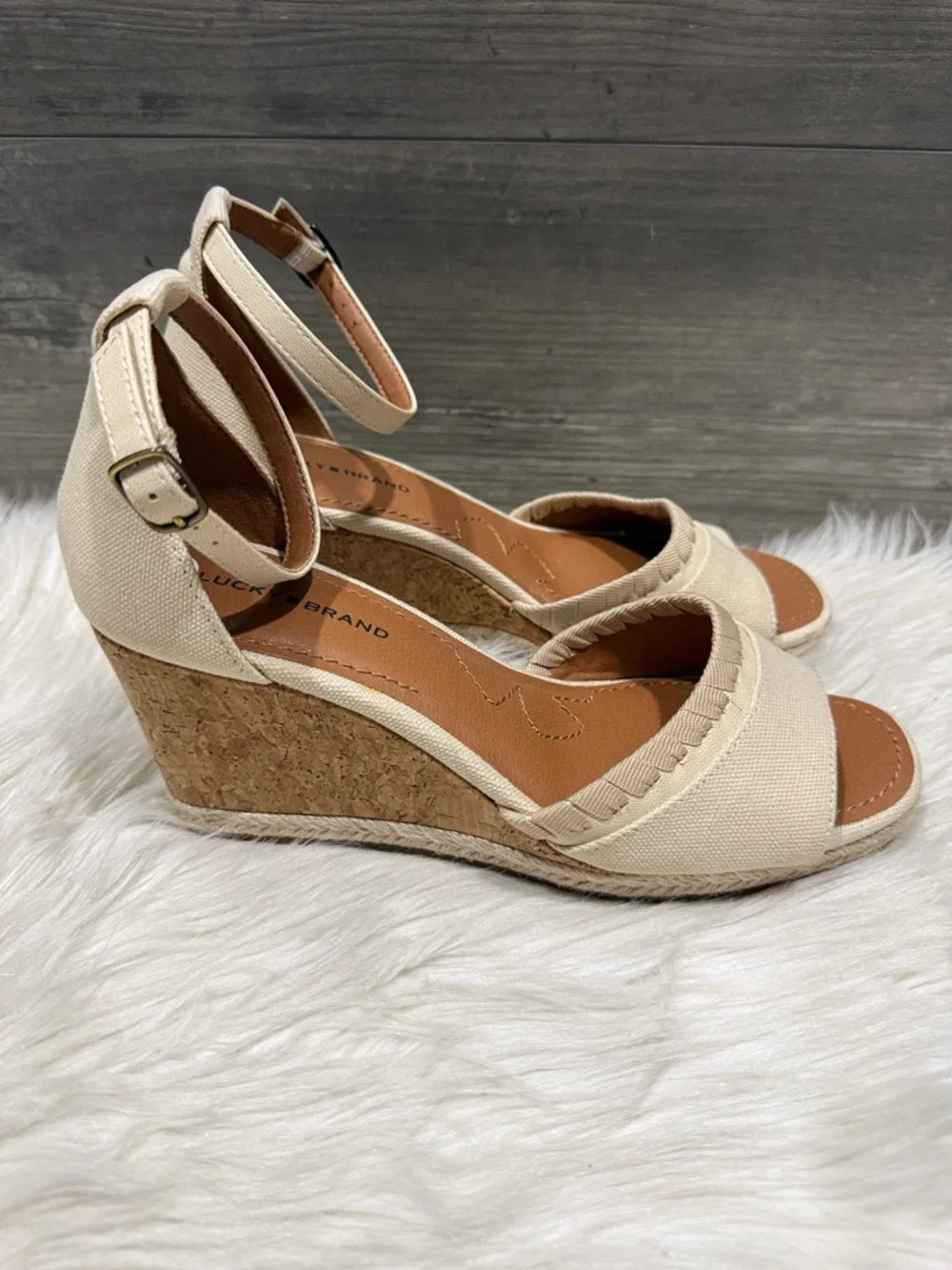 Lucky Brand Mindra Style Espadrille Wedge Sandals”